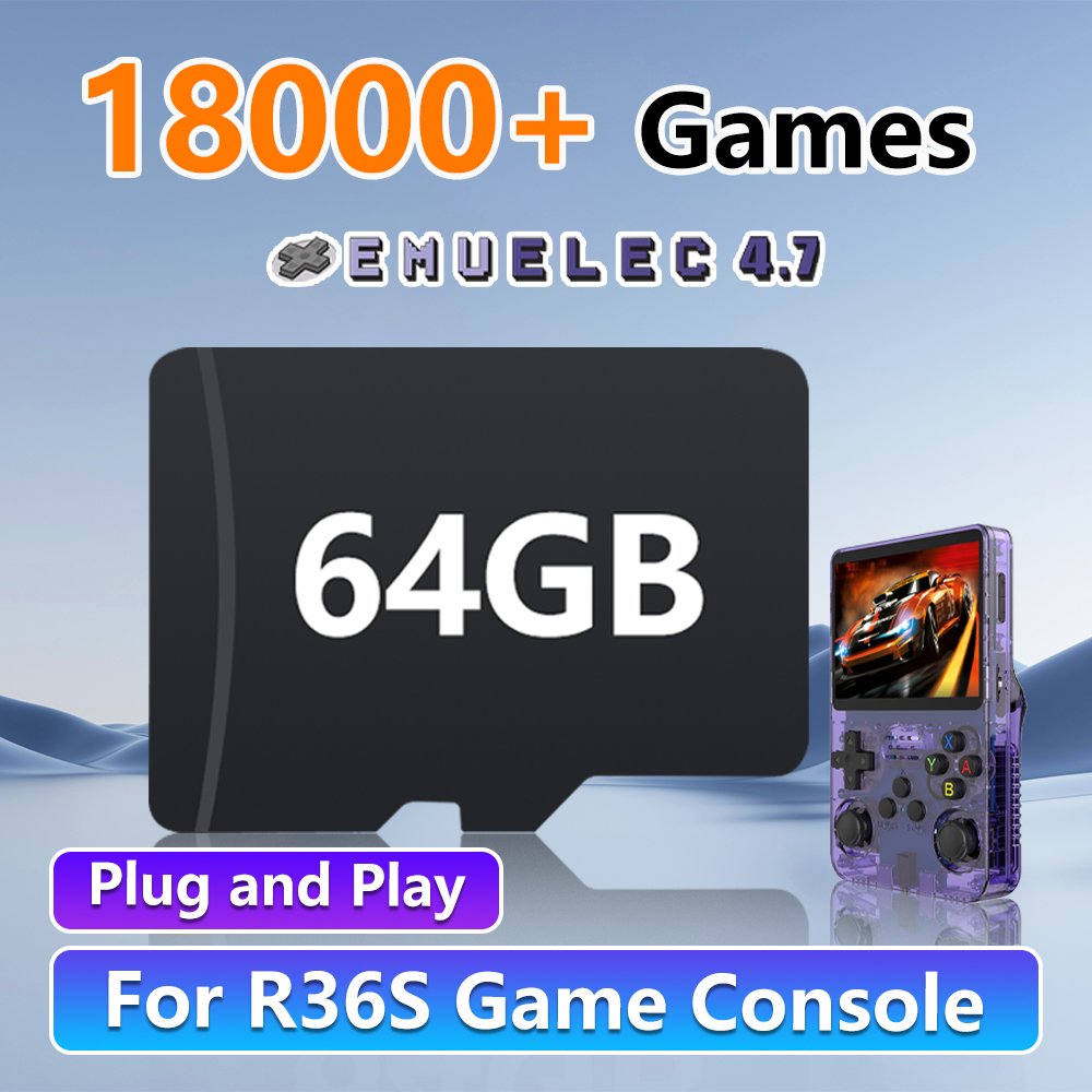 Gaming Console R36S - 64GB Game Card for R36S Retro