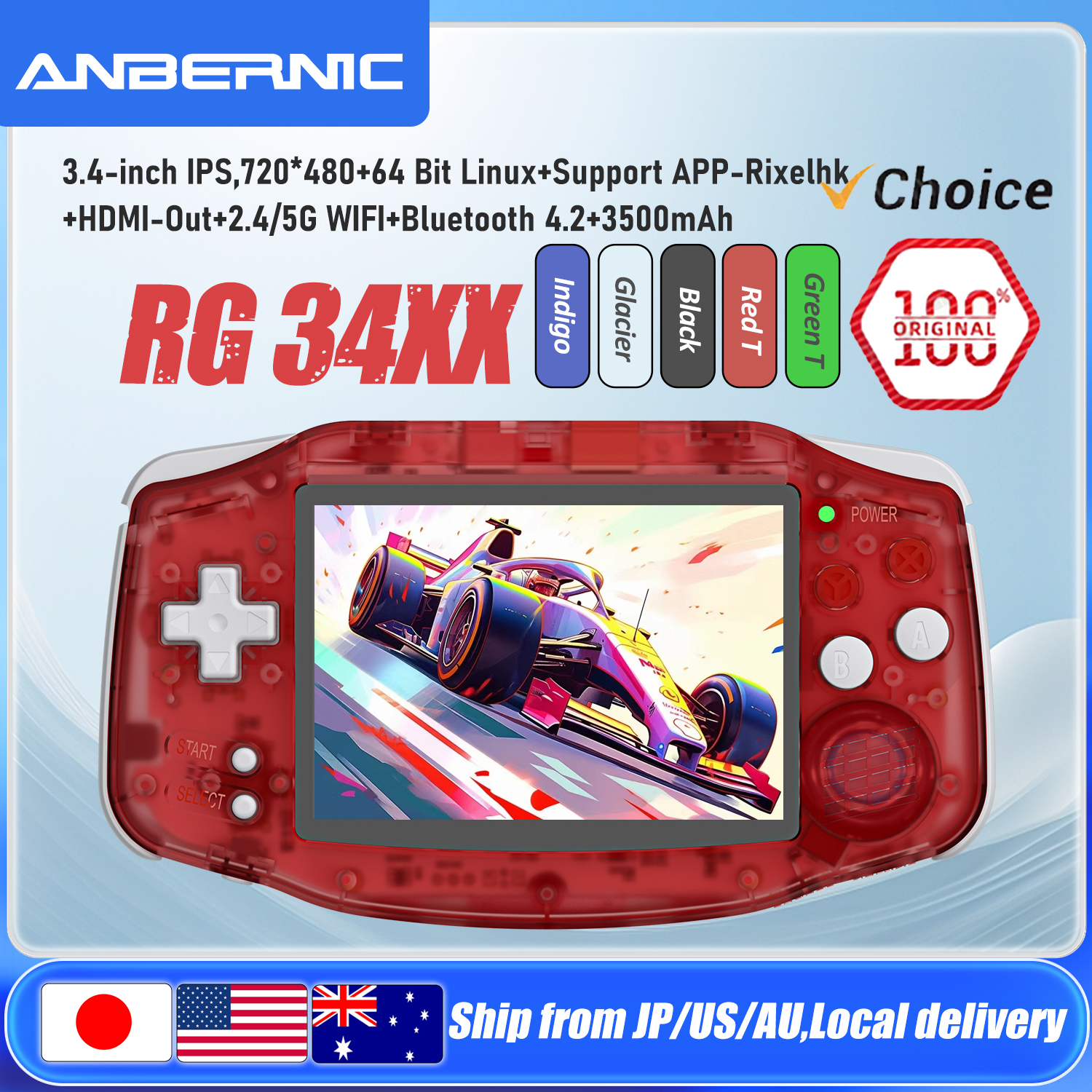 Gaming Console And Tv - ANBERNIC RG34XX Handheld Game Consoles RG