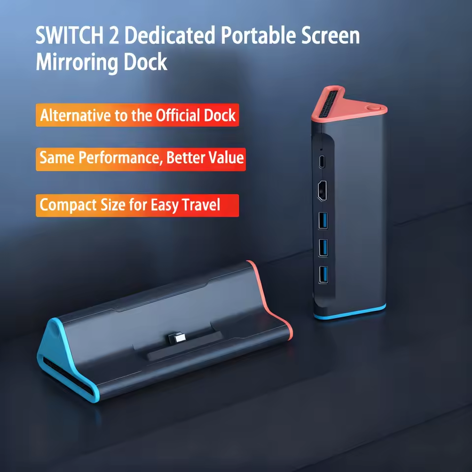 Gaming Console Station - For Switch 2 TV Docking Station
