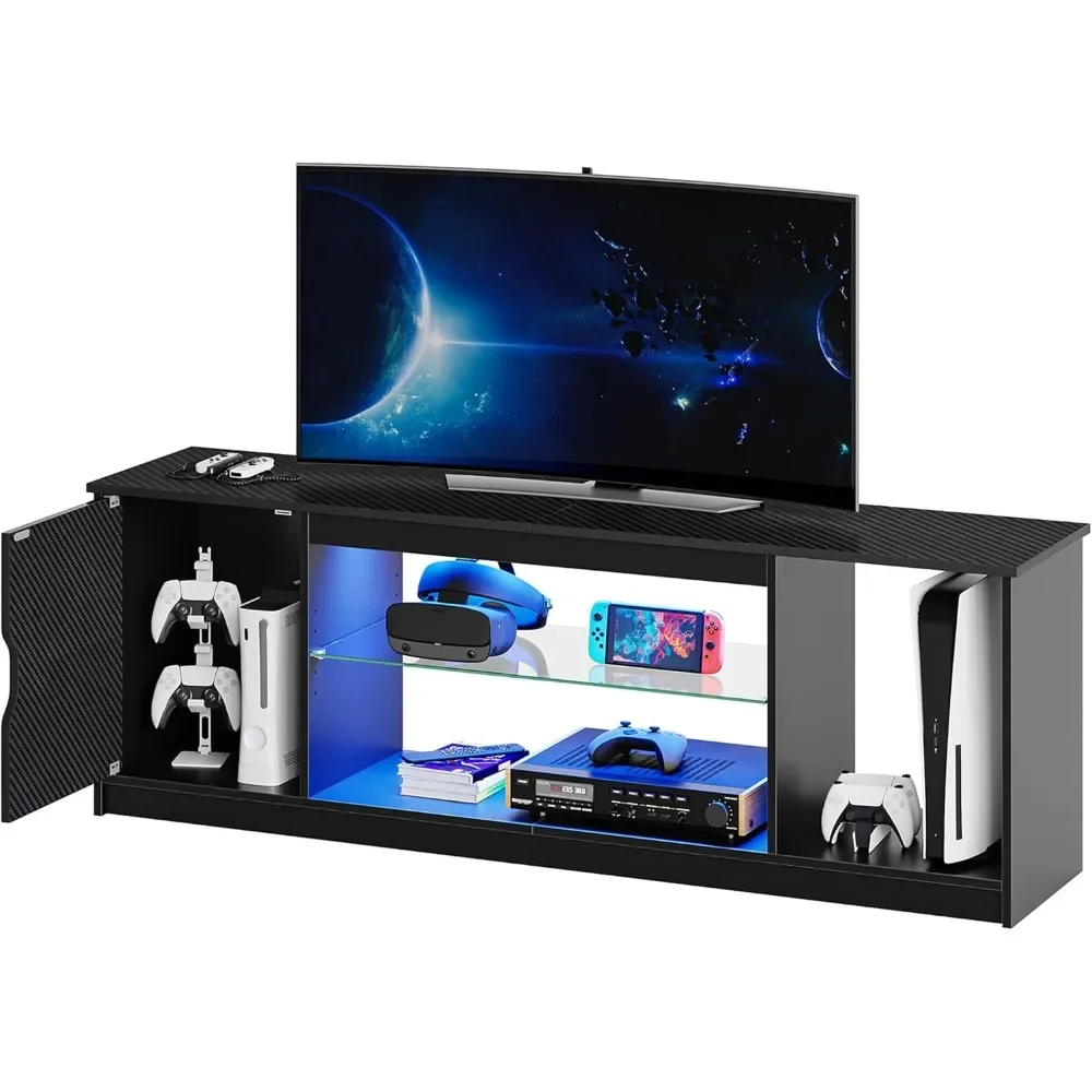 Gaming Console And Tv - Bestier Led Entertainment Center for PS5,