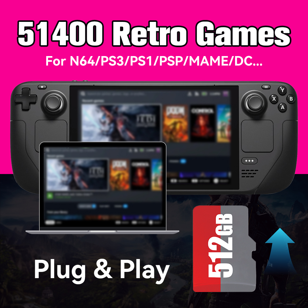 Gaming Console Station - Batocera 39 Game Card For SteamDeck/Win