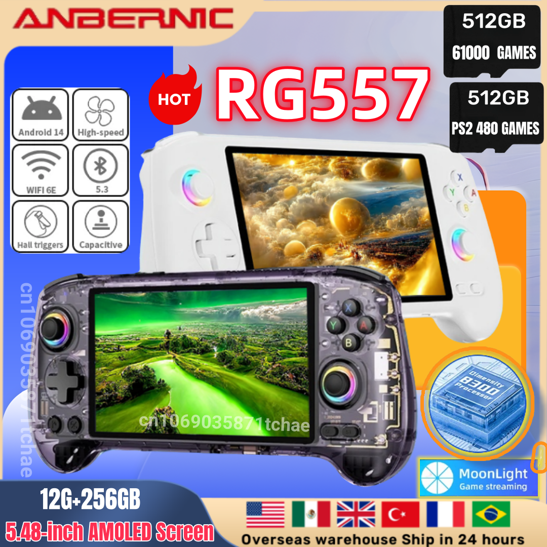 Gaming Console All In One - ANBERNIC RG557 Portable Handheld Game Console