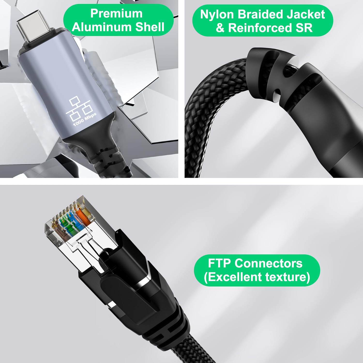 1.8M USB Type-C to RJ45 Ethern - Lan Cable Gaming avis et prix