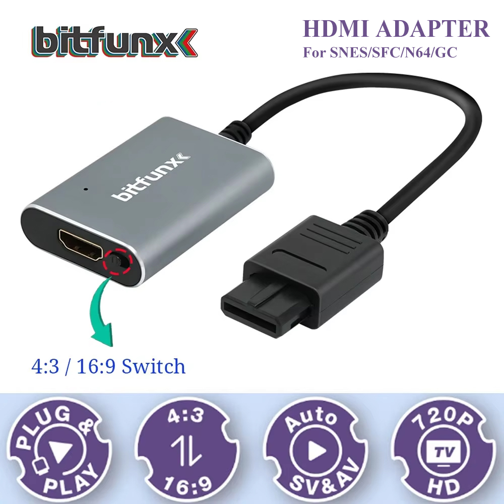 Bitfunx 720P Svideo / AV To HD - Gaming Console All In One avis et prix