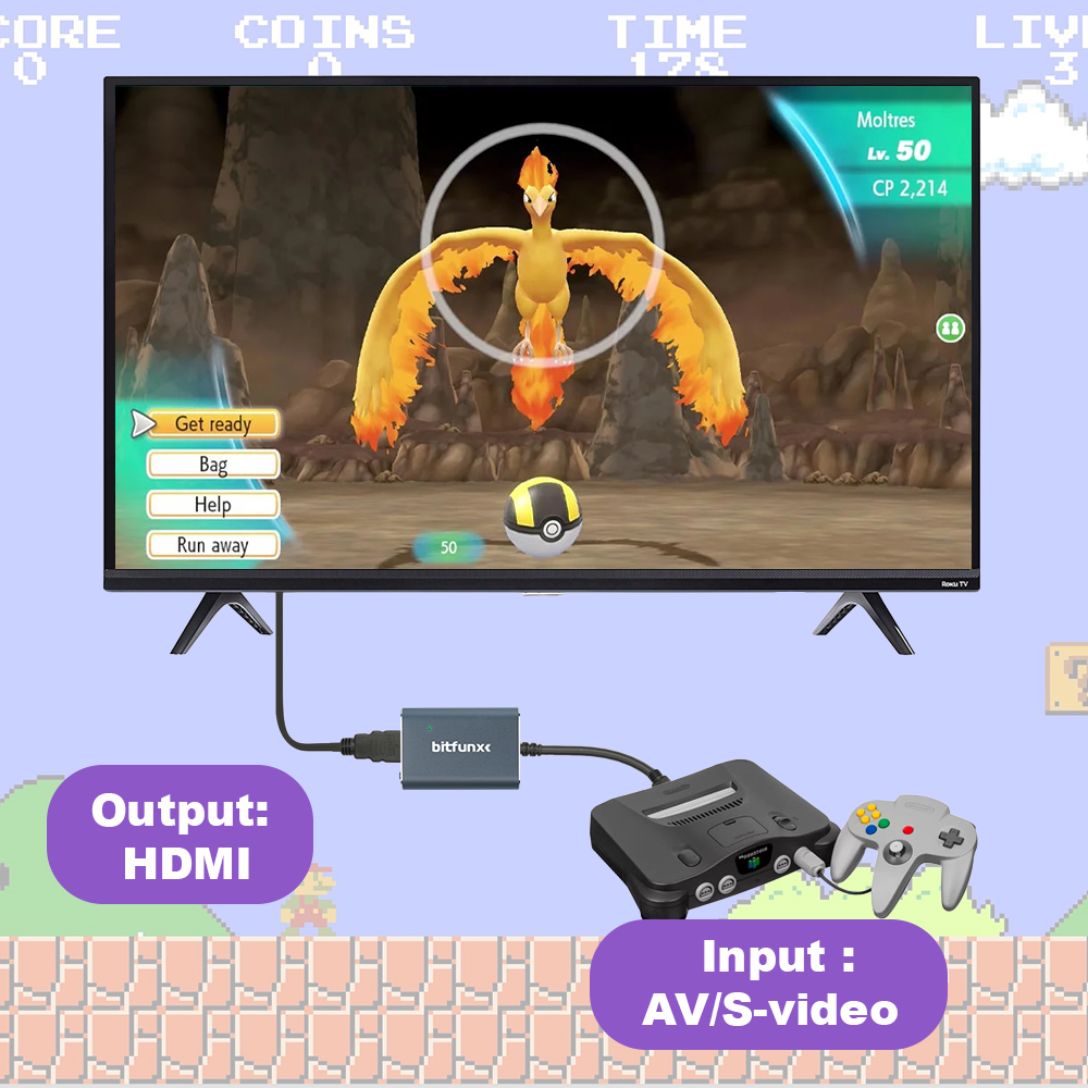 Bitfunx 720P Svideo / AV To HD - Gaming Console All In One avis et prix
