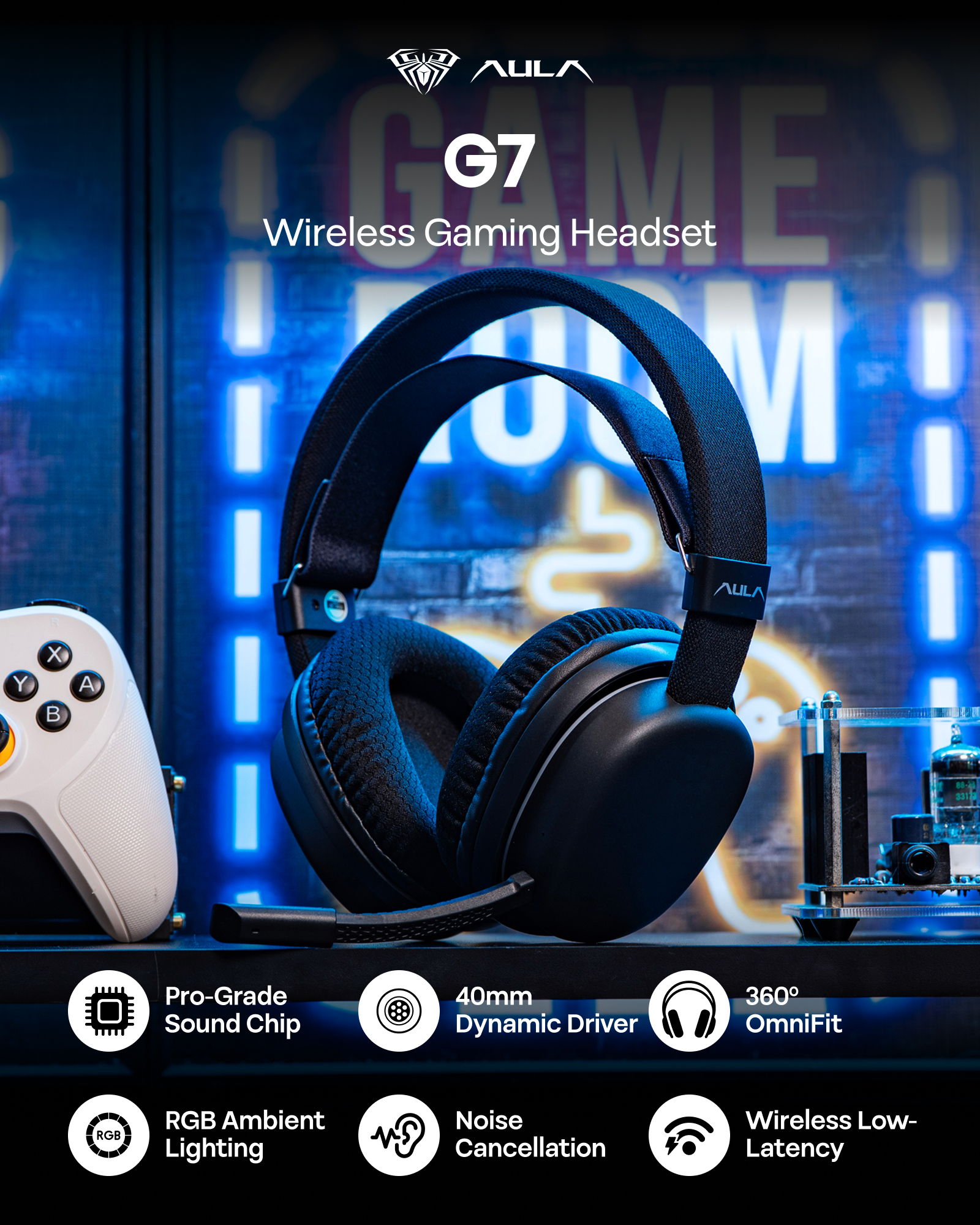 AULA G7 Wired/BT/2.4GHz Wirele - Gaming Console G7 avis et prix