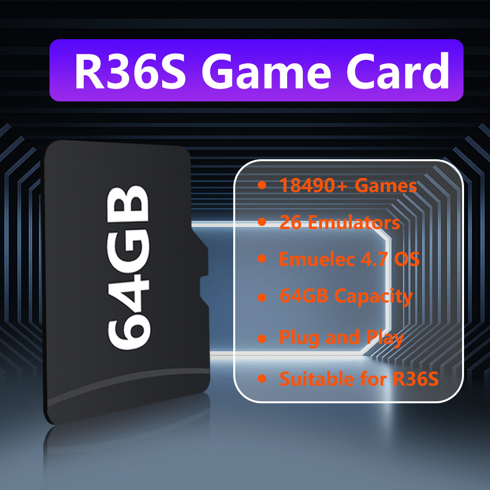 64GB Game Card for R36S Game C - Gaming Console R36S avis et prix