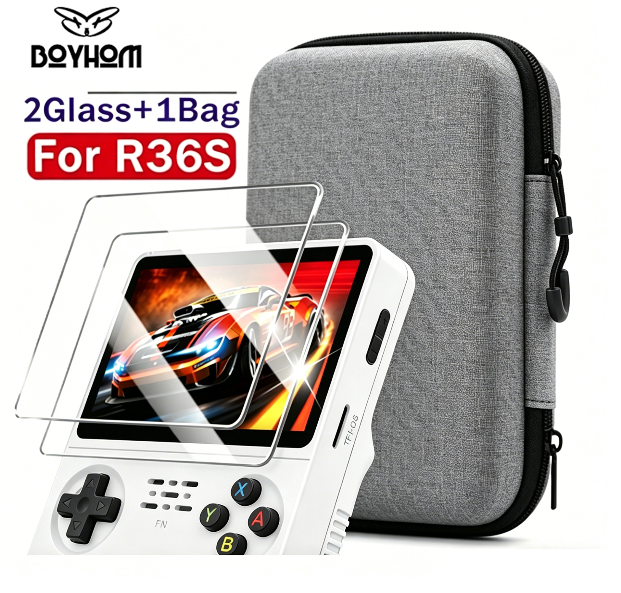 BOYHOM Official R36S Tempered  - Gaming Console R36S avis et prix