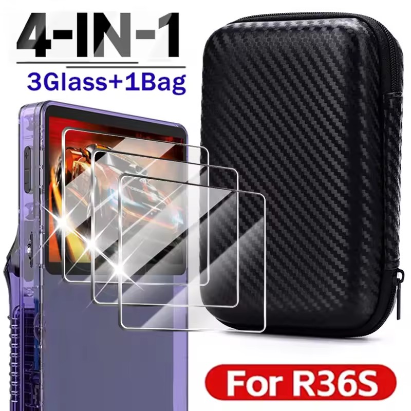 4 IN 1 Case+Glass for R36S Gam - Gaming Console R36S avis et prix