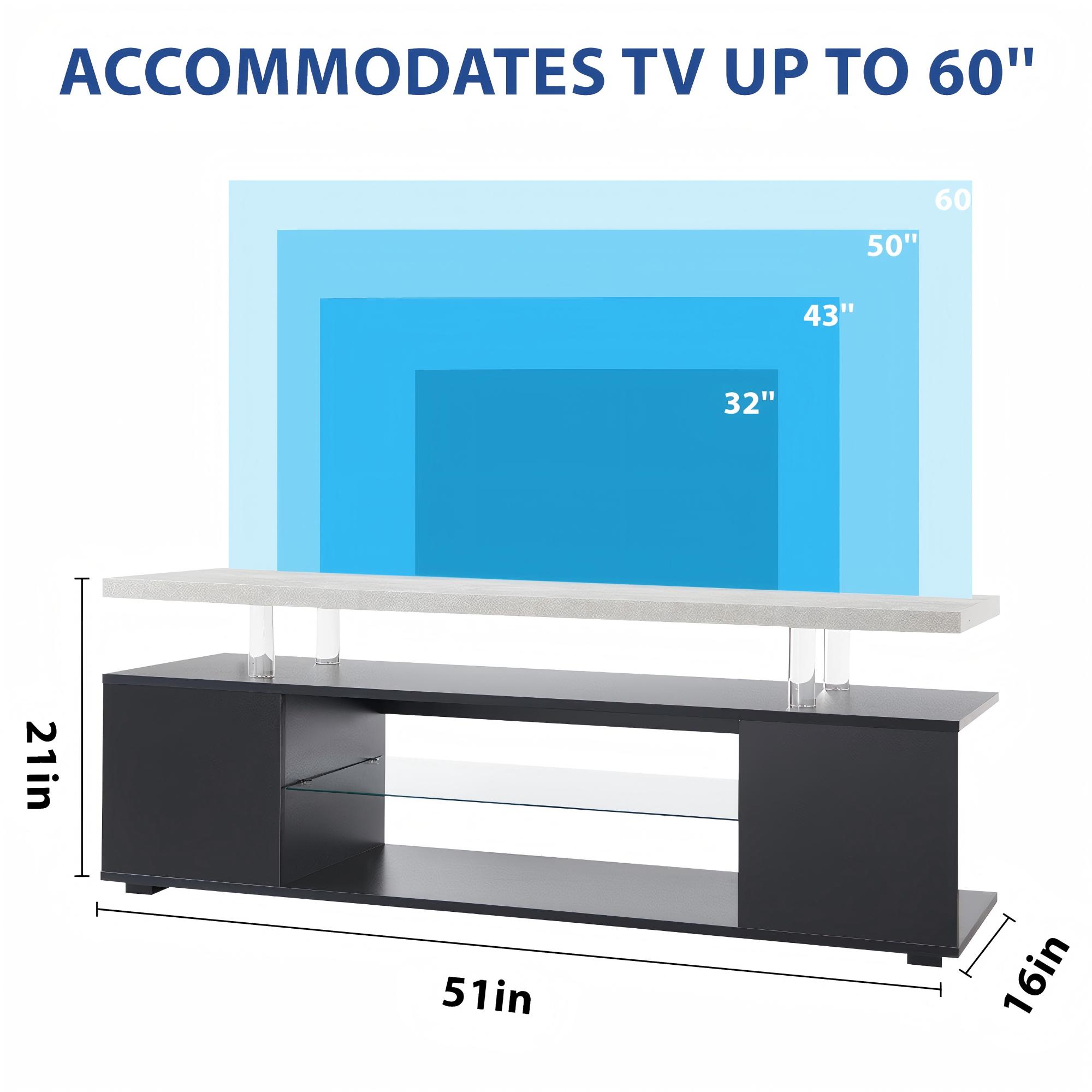TV Stand for 60 Inch TV LED Ga - Gaming Console And Tv avis et prix