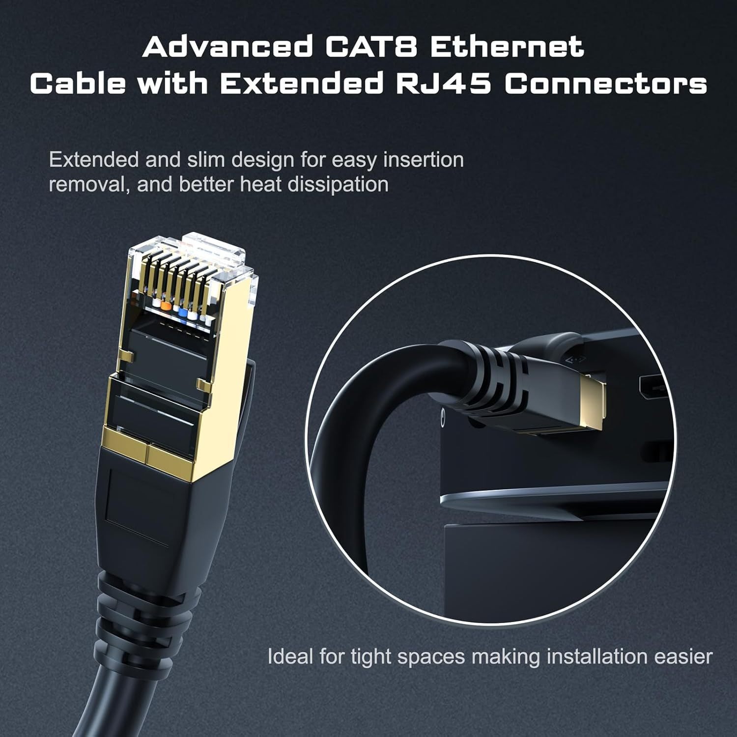 Cat8 Round Cable, High Speed H - Lan Cable Gaming avis et prix