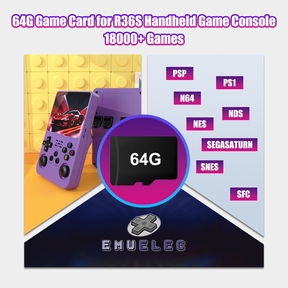 64G Game TF Card for R36S Vide - Gaming Console R36S avis et prix
