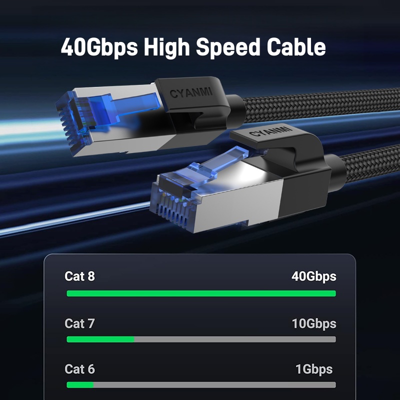 CYANMI Cat 8 Ethernet Cable 10 - Lan Cable Gaming avis et prix