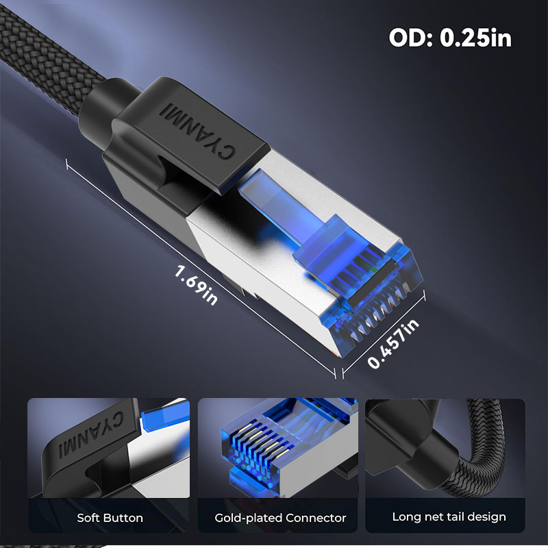 CYANMI Cat 8 Ethernet Cable 10 - Lan Cable Gaming avis et prix