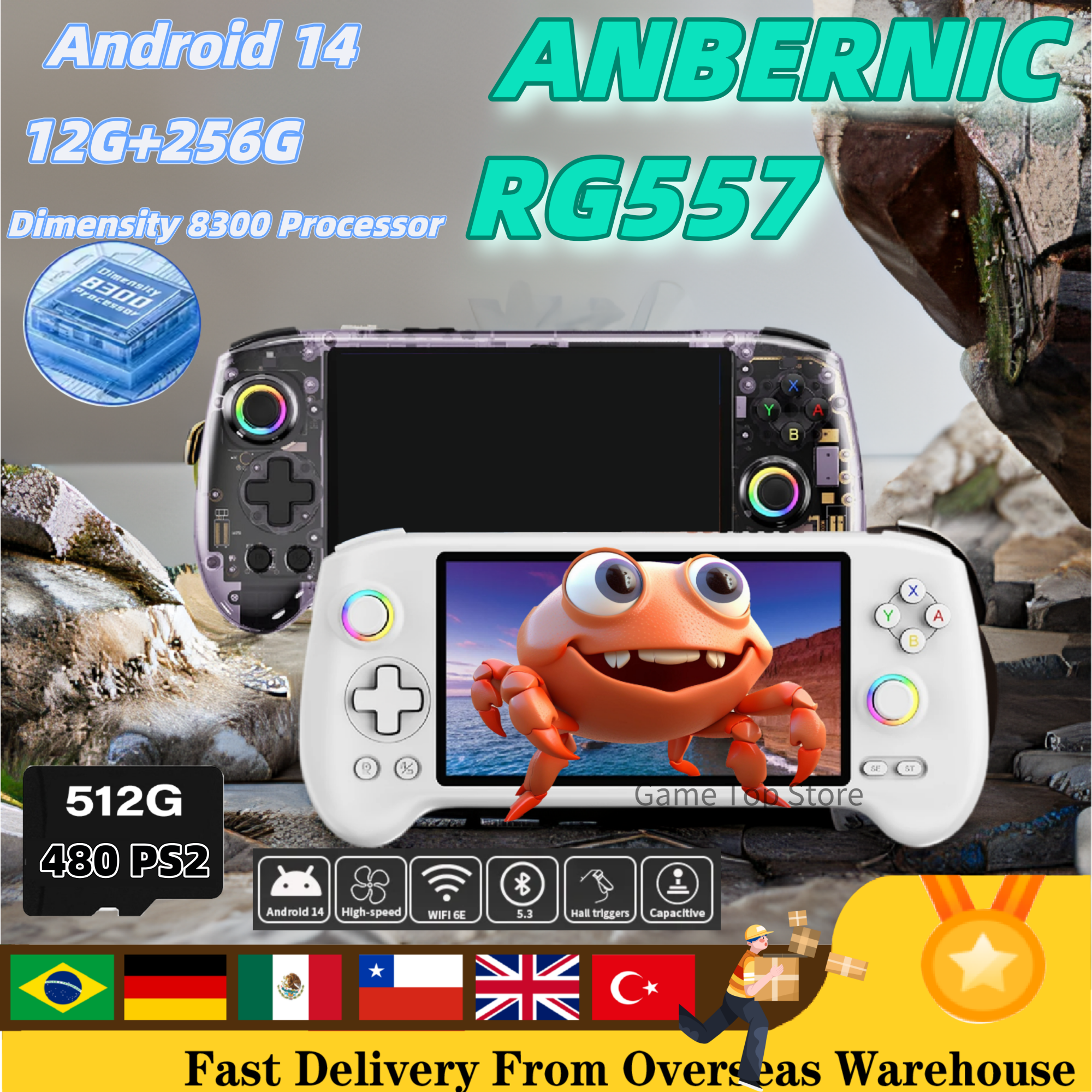 ANBERNIC RG 557 Retro Video Pl - Gaming Console Gta avis et prix