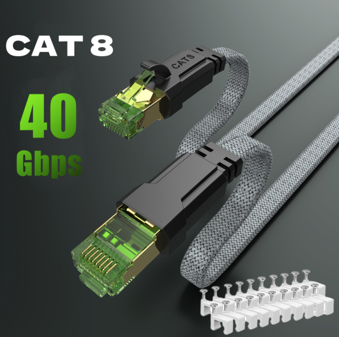MIZIQIER long CAT 8 Flat Netwo - Lan Cable Gaming avis et prix