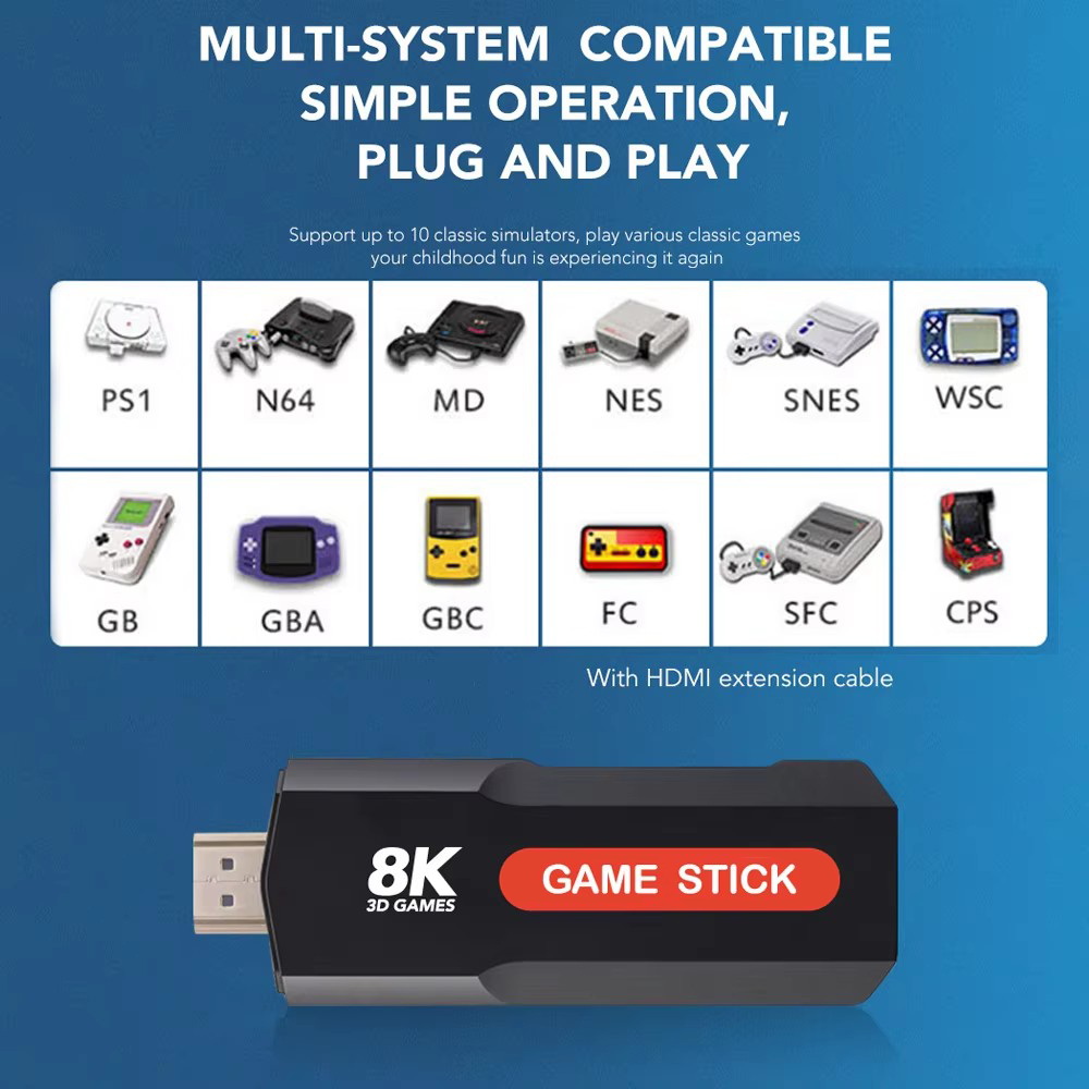 X2 Game Stick HD 4K 8K 3D Cons - Gaming Console Android avis et prix